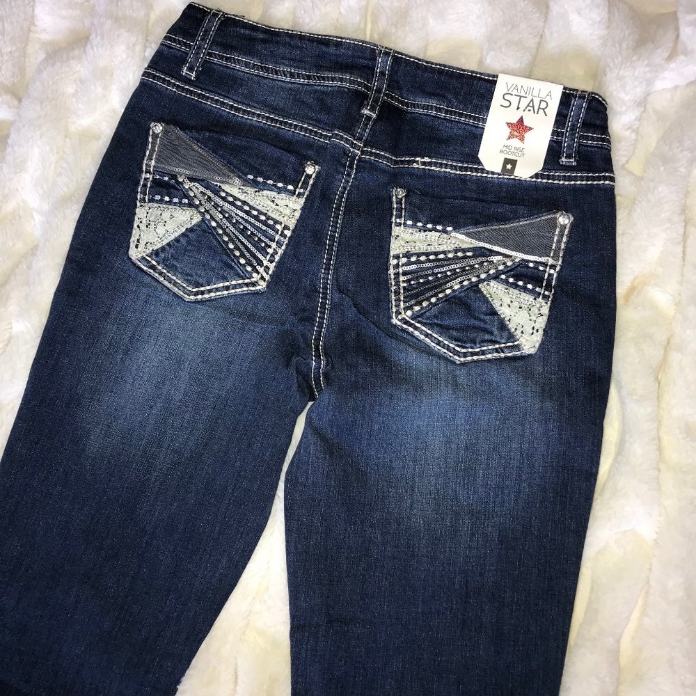 Vanilla Star Midrise Bootcut Jeans, Sz 7, NWT!